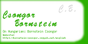 csongor bornstein business card